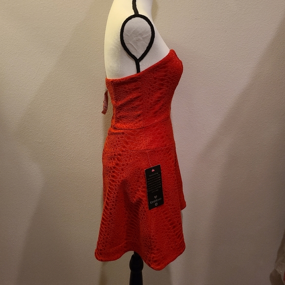 Bebe Snakeskin Sweetheart Dress - Picture 4 of 6